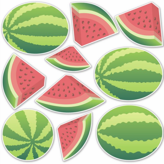 Watermelon Icon Set Stickers (Front)