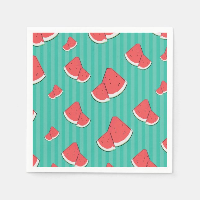 Watermelon Illustration Napkin (Front)