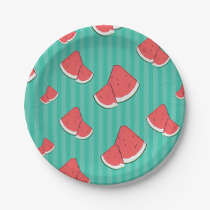 Watermelon Illustration Paper Plate