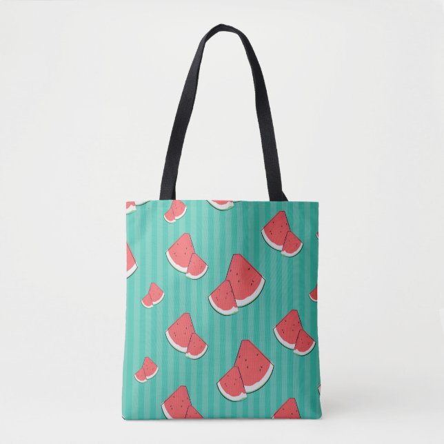 Watermelon Illustration Tote Bag (Front)