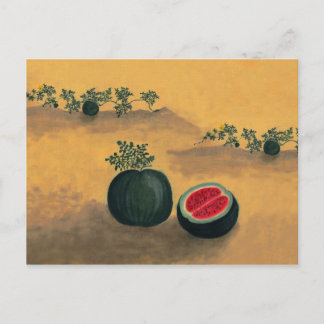 Watermelon in the Garden Postcard