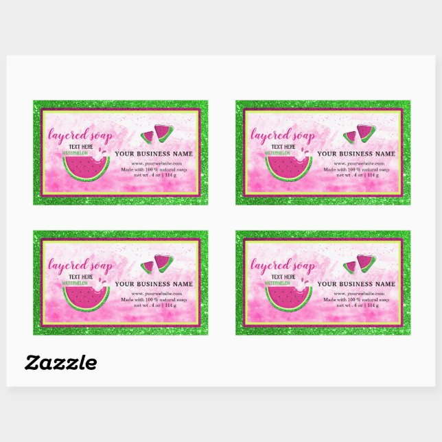 Watermelon layered soap sticker (Sheet)