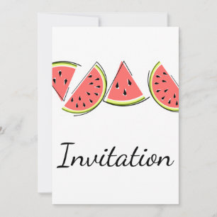 Watermelon Line invitation vertical