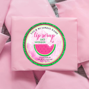 watermelon lip scrub classic round sticker