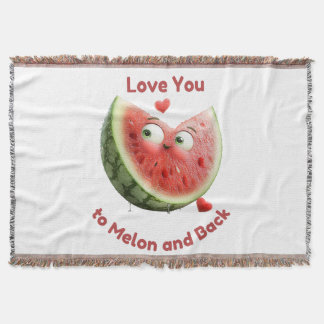 Watermelon Love: Sweet & Juicy Heart Throw Blanket
