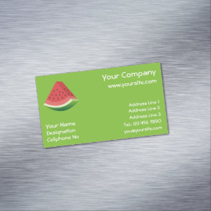 Watermelon Magnetic Business Card