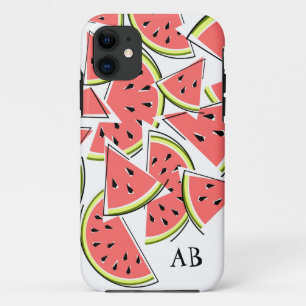 Watermelon 'Monogram' iPhone case vertical