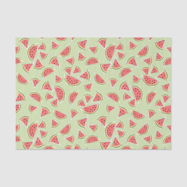 Watermelon Multi Green tissue paper (Front)