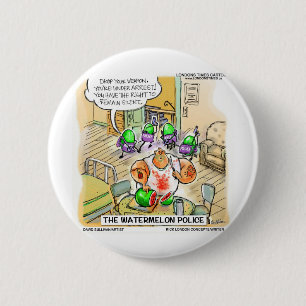 Watermelon Murder Funny Tees Mugs & Gifts 6 Cm Round Badge