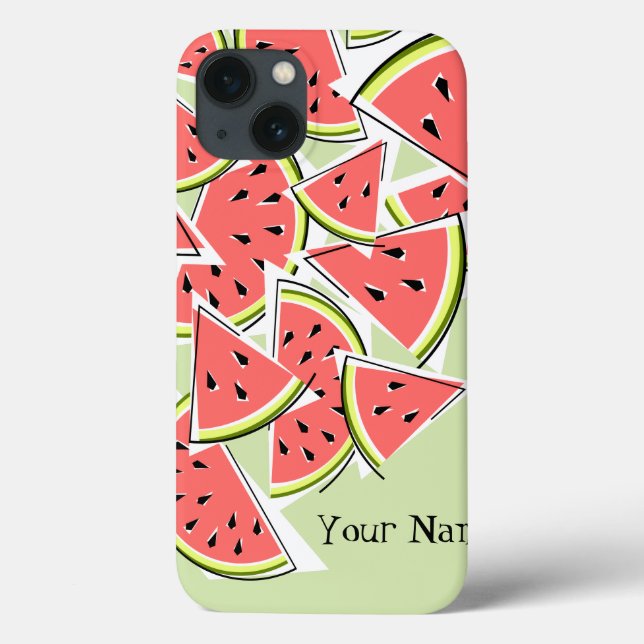 Watermelon 'Name' green iPad case (Back)