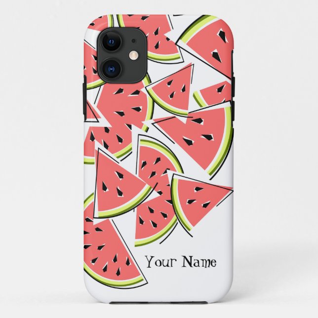 Watermelon 'Name' iPhone case (Back)
