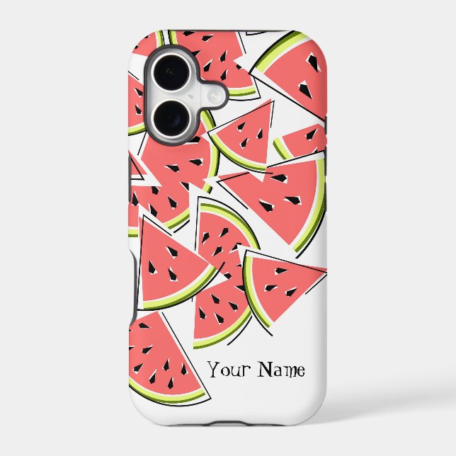 Watermelon 'Name' iPhone case (Back)