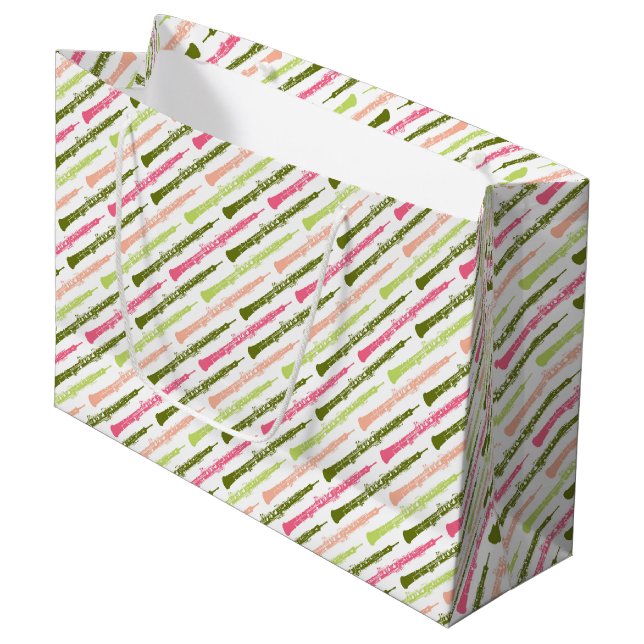 Watermelon Oboe Large Gift Bag (Front Angled)