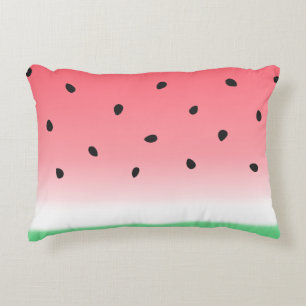 Watermelon Ombre Stripes Decorative Cushion