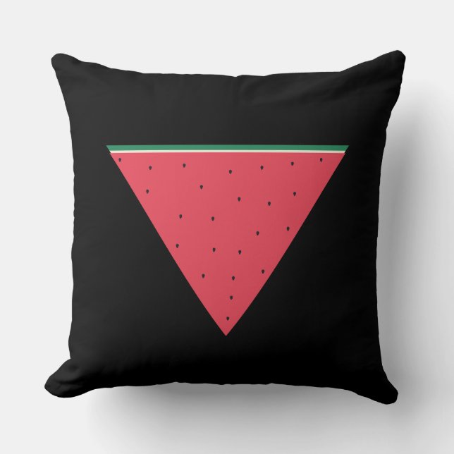 Watermelon on inverted red triangle resistance cushion (Front)