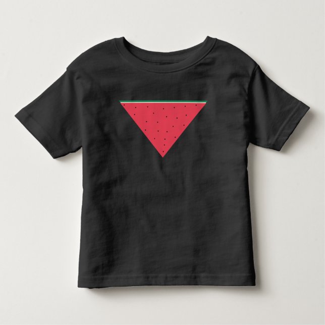 Watermelon on inverted red triangle resistance toddler T-Shirt (Front)