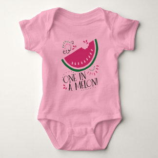 Watermelon One in a Melon Baby Romper Bodysuit