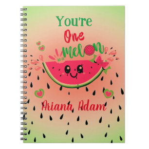 Watermelon One In A Melon Girl's Birthday Name  Notebook