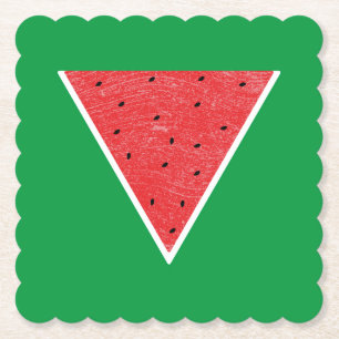 watermelon Palestine فلسطين Paper Coaster