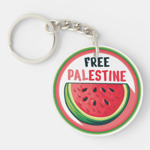 Watermelon Palestine Free Colorfull Key Ring