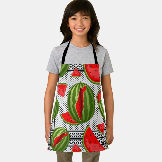 Watermelon Palestine Map Slice Apron (Insitu)