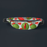 Watermelon Palestine Map Slice Bum Bags<br><div class="desc">The watermelon is a symbol of Palestinians' public expression in protests and artworks,  representing the struggle against the Israeli occupation of the Palestinian territories. Original Vector Illustration Copyright BluedarkArt.</div>