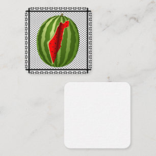 Watermelon Palestine Map Slice Card