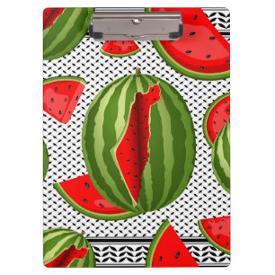 Watermelon Palestine Map Slice Clipboard