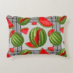 Watermelon Palestine Map Slice Decorative Cushion