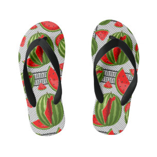 Watermelon Palestine Map Slice Kid's Thongs