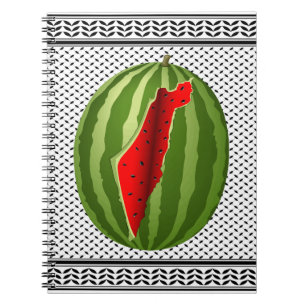 Watermelon Palestine Map Slice Notebook
