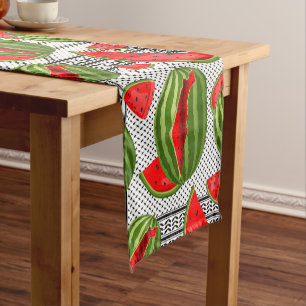 Watermelon Palestine Map Slice Short Table Runner