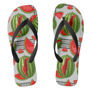 Watermelon Palestine Map Slice Thongs