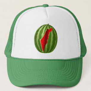 Watermelon Palestine Map Slice Trucker Hat