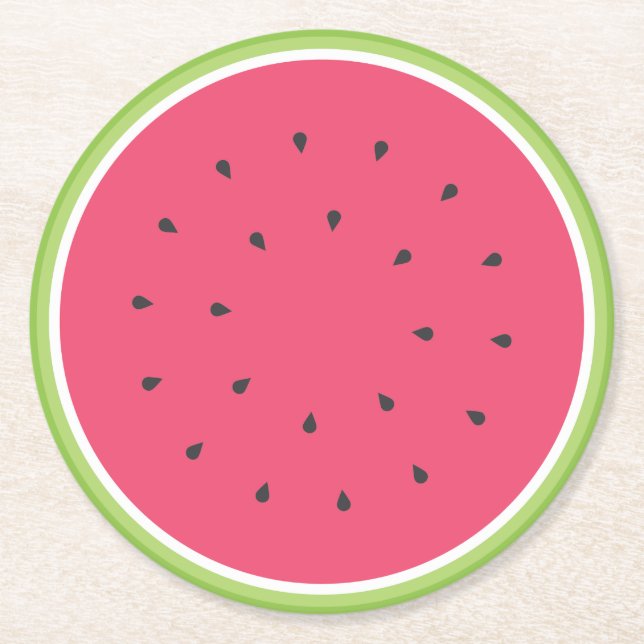 Watermelon Paper Coasters (Front)
