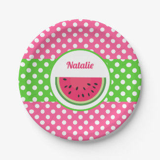 Watermelon paper plates