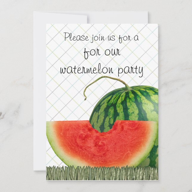 watermelon party invites (Front)