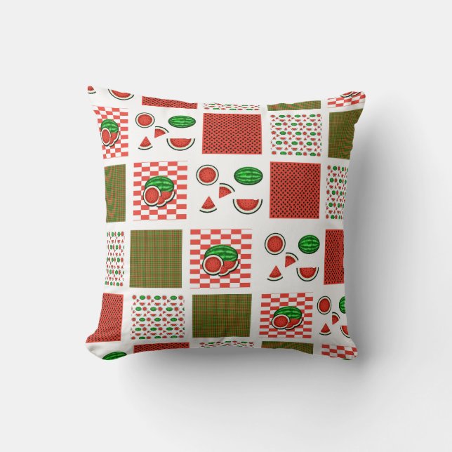 Watermelon Patchwork Cushion (Front)