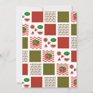 Watermelon Patchwork Holiday Card