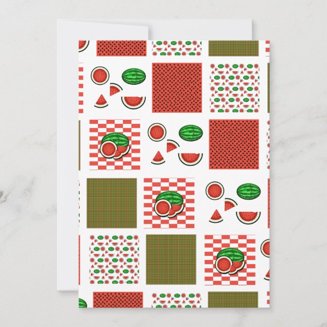 Watermelon Patchwork Invitation (Front)