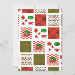 Watermelon Patchwork Invitation