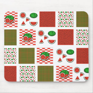 Watermelon Patchwork Mouse Pad