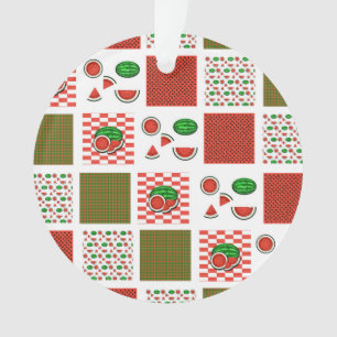 Watermelon Patchwork Ornament