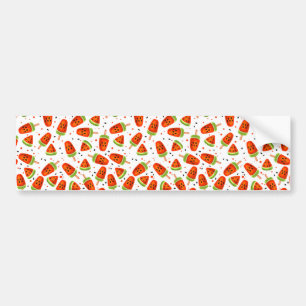 Watermelon pattern bumper sticker