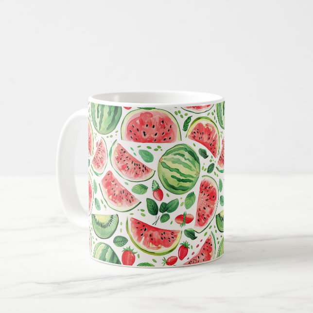 Watermelon pattern  coffee mug (Front Left)