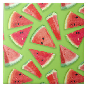 Watermelon Pattern Creation 3 Ceramic Tile
