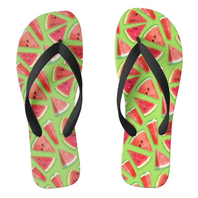 Watermelon Pattern Creation 3 Thongs (Footbed)
