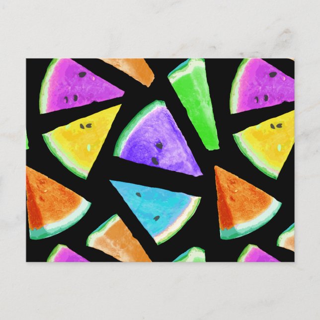 Watermelon Pattern Creation 7 Holiday Postcard (Front)