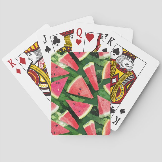 Watermelon Pattern Creation Playing Cards (Back)