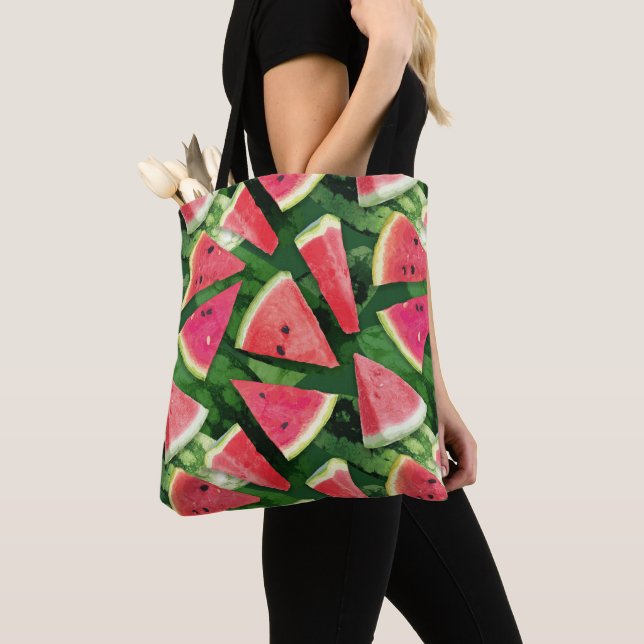 Watermelon Pattern Creation Tote Bag (Close Up)
